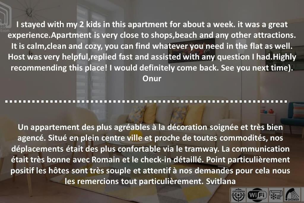 #28 1 Bdr Flat Ac Balcony Hper Central 10Mins To Beach & Old Town Nice Eksteriør bilde